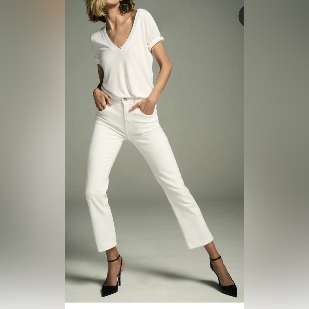 Zara Beige High Waisted tailored trouser Pants Size 6